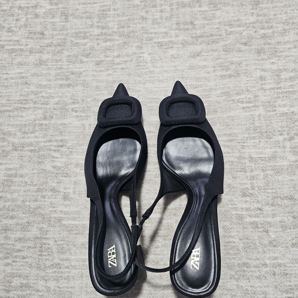 Zara Black Heeled Sandals